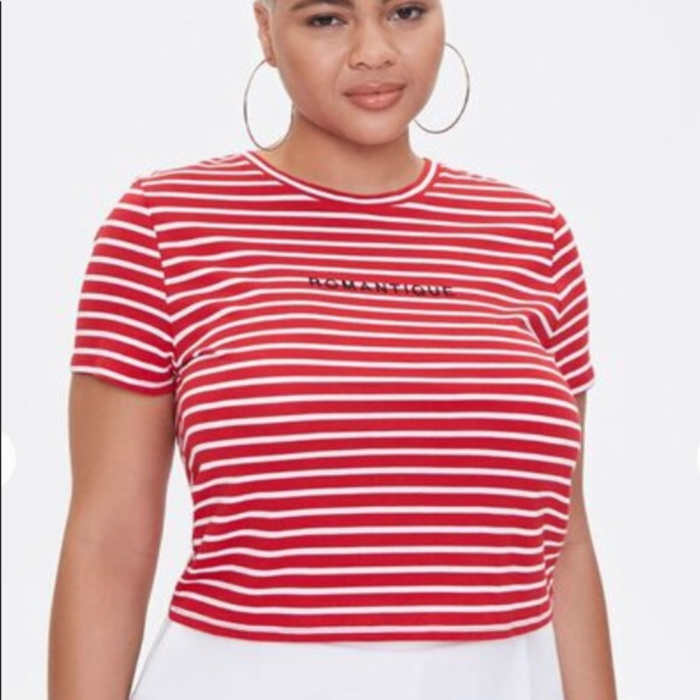 Forever 21 Romantique Stripped crop top